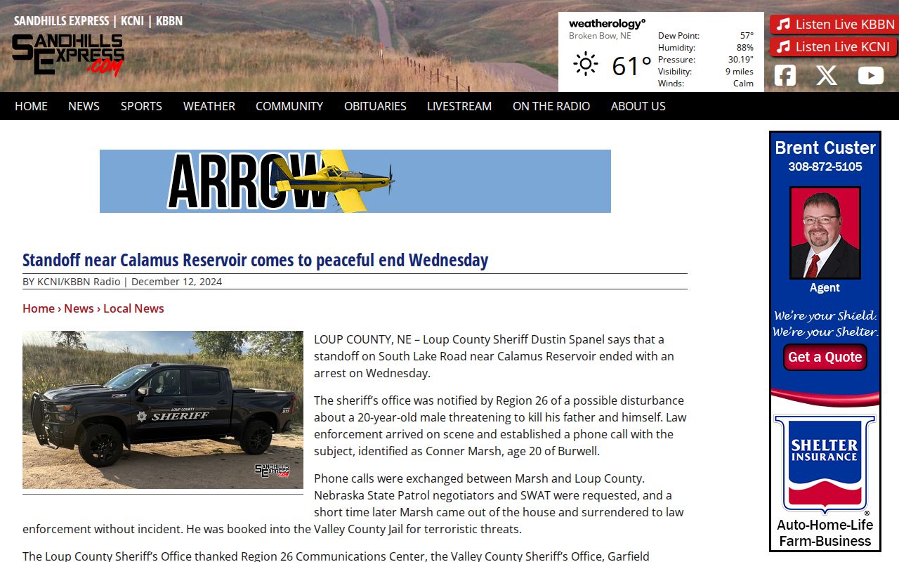 Loup County incident record source at Sandhills Express
